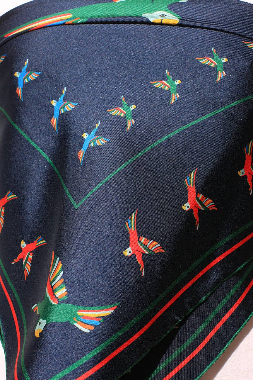 Jessie Zhao Sky Parade Double Sided Silk Scarf