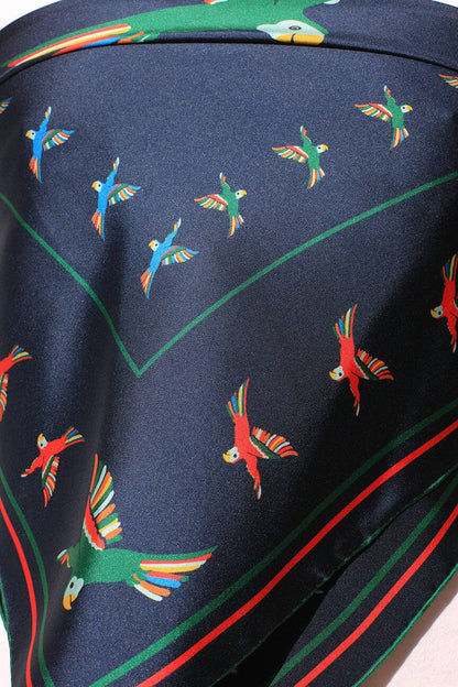Jessie Zhao Sky Parade Double Sided Silk Scarf