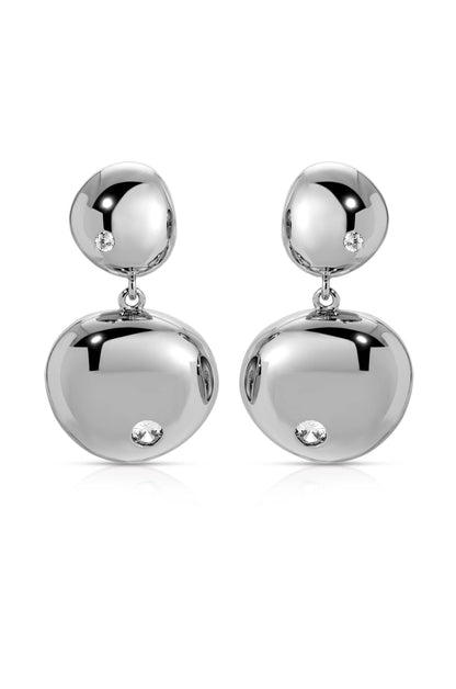 Ettika Polished Double Pebble Drop Earrings