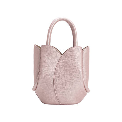 Melie Bianco Tulip Mini Metallic Pink Recycled Vegan Leather Top Handle Bag