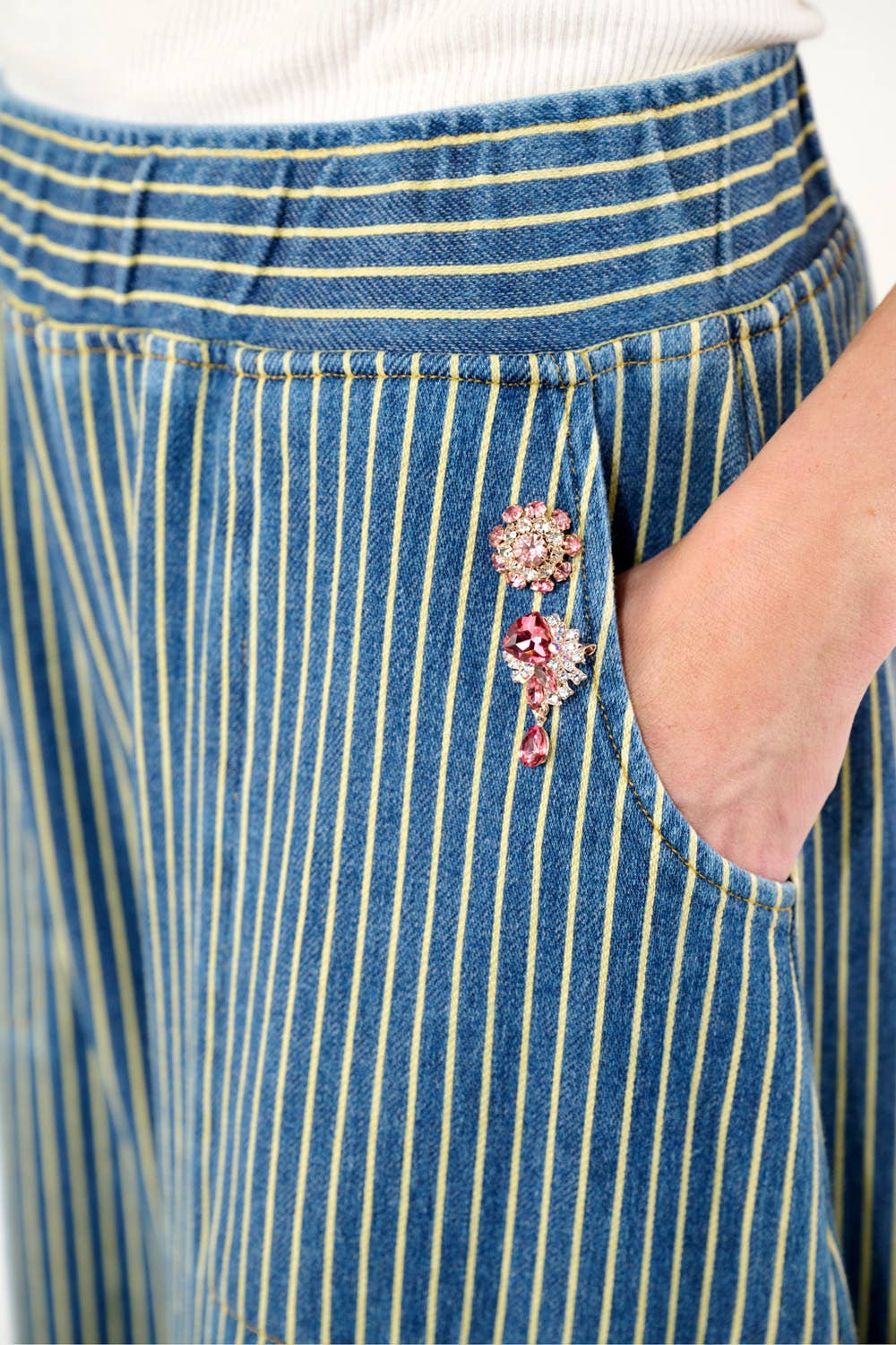 Aratta Alaia Stripe Denim Pants
