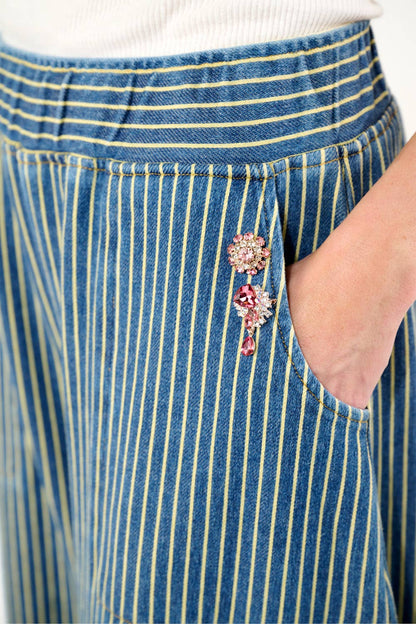 Aratta Alaia Stripe Denim Pants