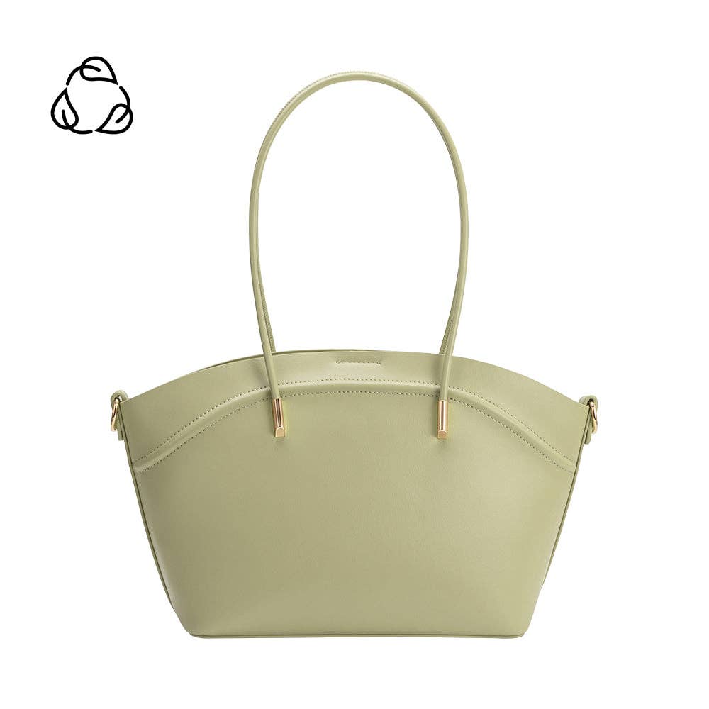 Melie Bianco Hazel Mint Recycled Vegan Leather Tote Bag