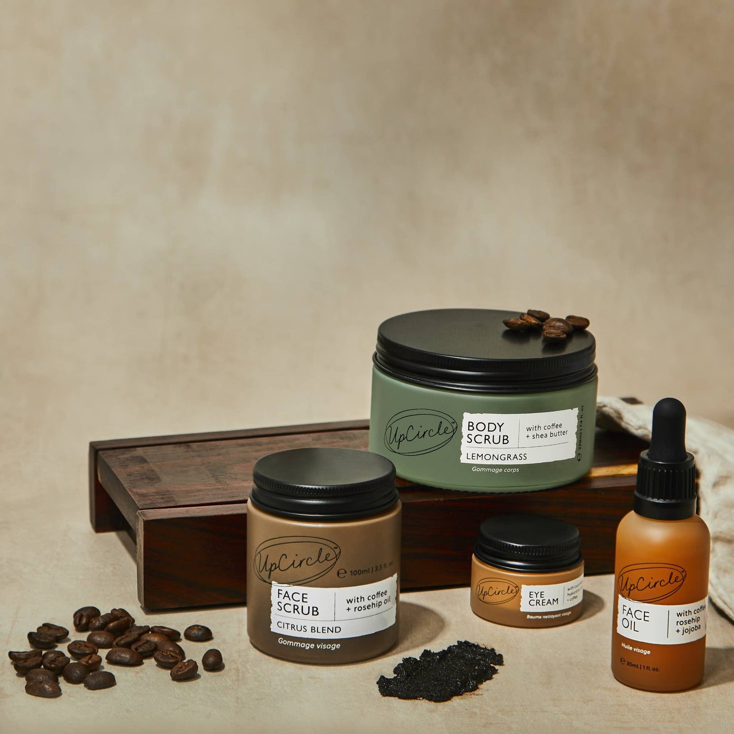 UpCircle Eco Friendly Lemongrass Body Scrub with Coffee + Shea Butter