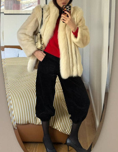 Kristinit Le Bel Age Black Velvet Pants