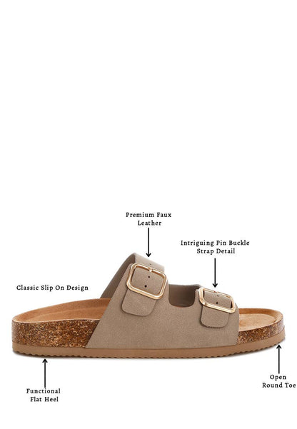 London Rag Gloriosa The Double Strap Slide Sandals