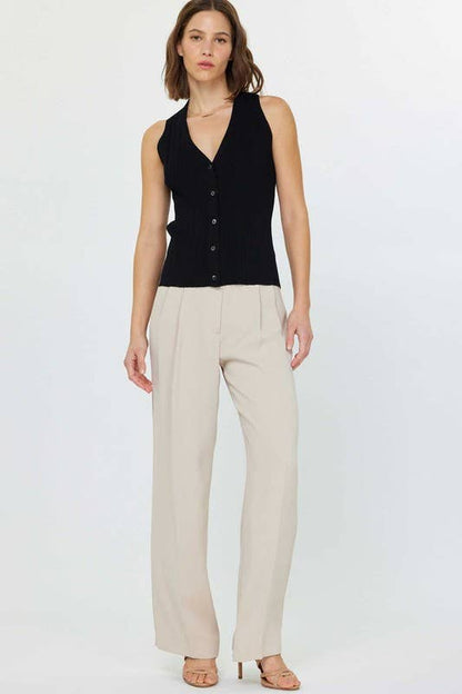 Current Air Pleated Sleeveless Sweater