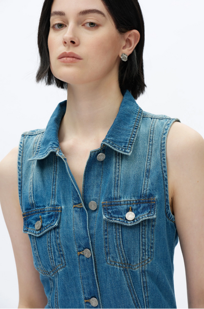 Bayeas Julia Cardigan Relaxed Fit Denim Dress