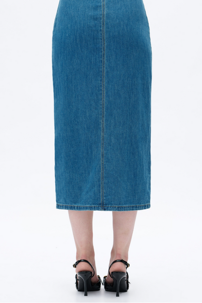 Bayeas Julia Cardigan Relaxed Fit Denim Dress