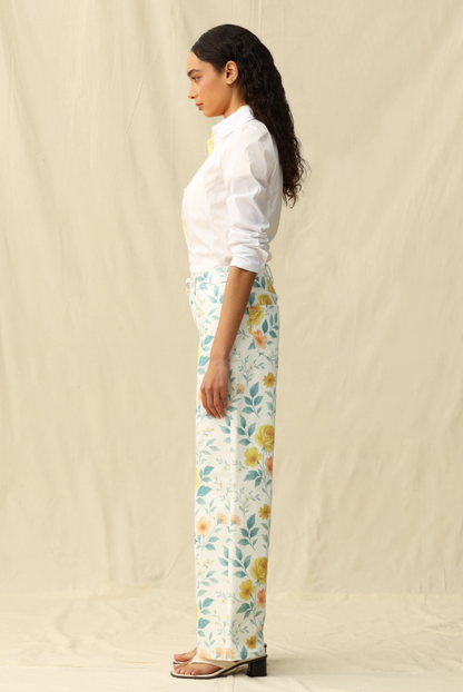 Bayeas Flora High Rise Wide Leg Woven Pants