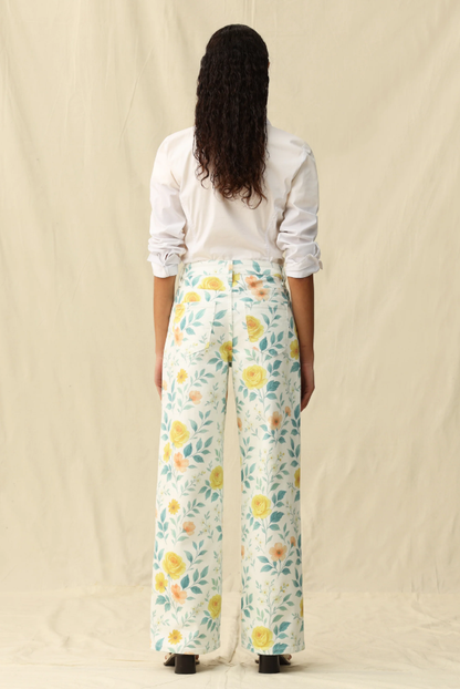 Bayeas Flora High Rise Wide Leg Woven Pants