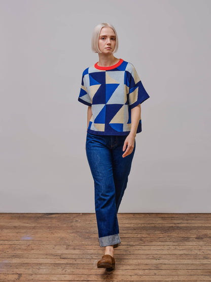 The Endery Calder Sweater Tee in the Jacaranda Palette