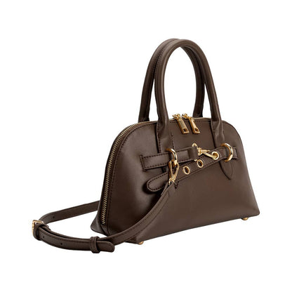 Melie Bianco Rue Espresso Recycled Vegan Leather Top Handle Bag