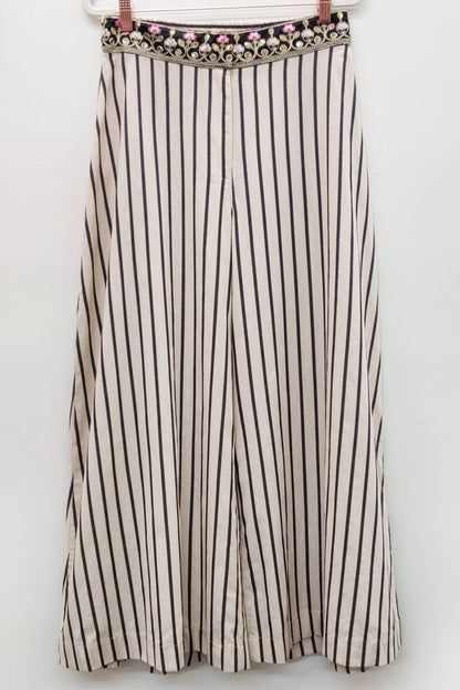 Aratta Derby Princess Stripes Blazer and Wide Leg Pants Set