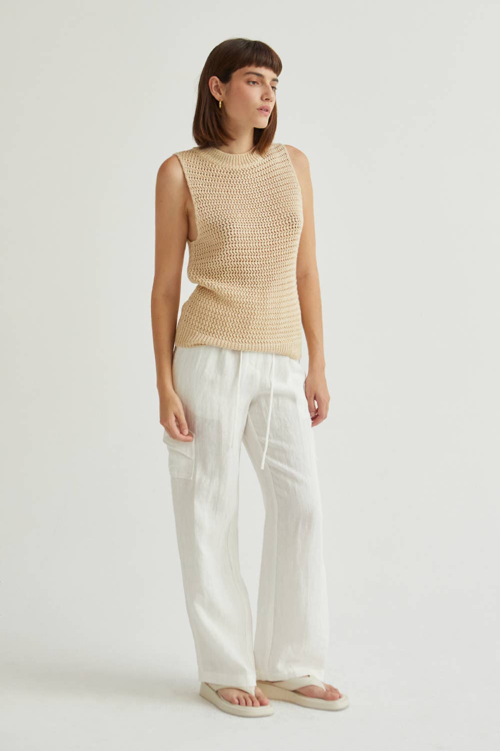 Crescent Julez Linen Cargo Trousers
