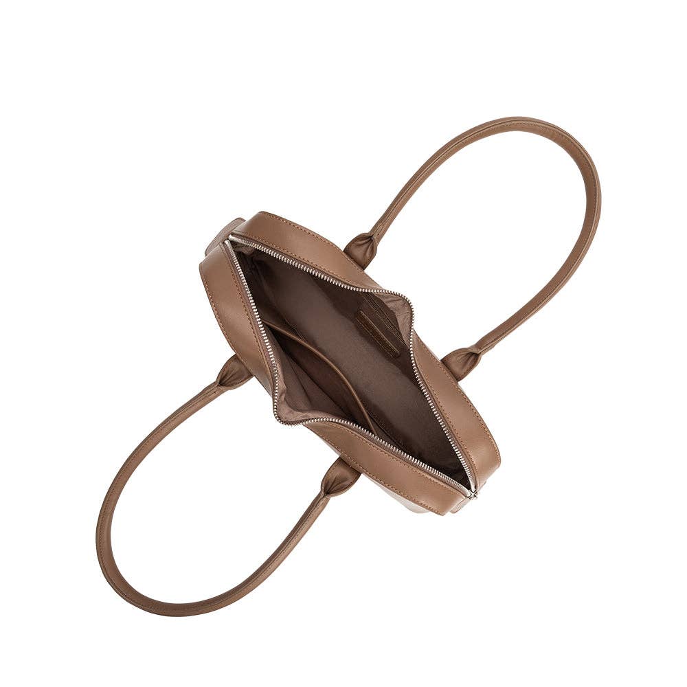 Melie Bianco Tilda Mocha Recycled Vegan Leather Shoulder Bag