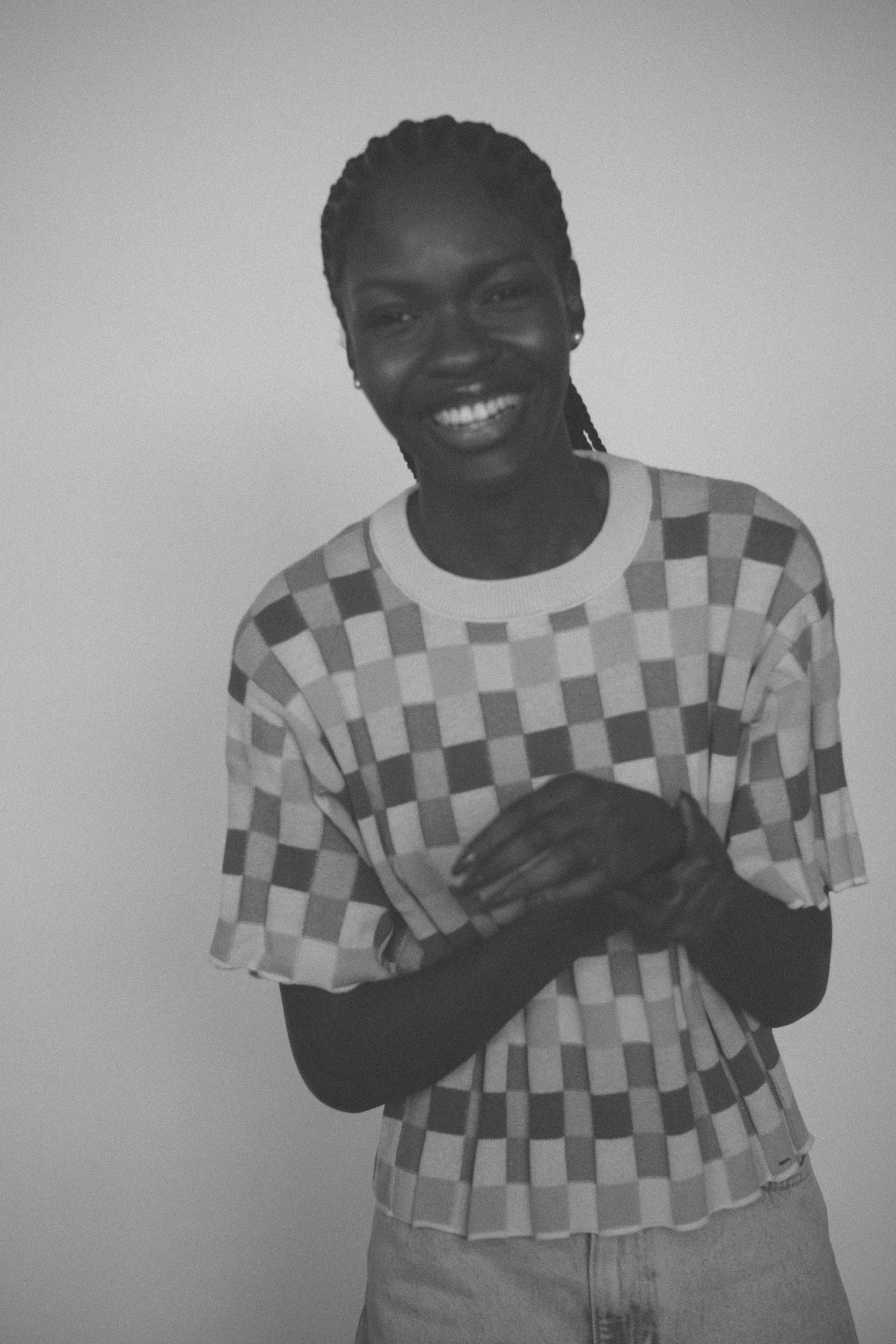 The Endery Anni Grid Plaited Tee - Elemental