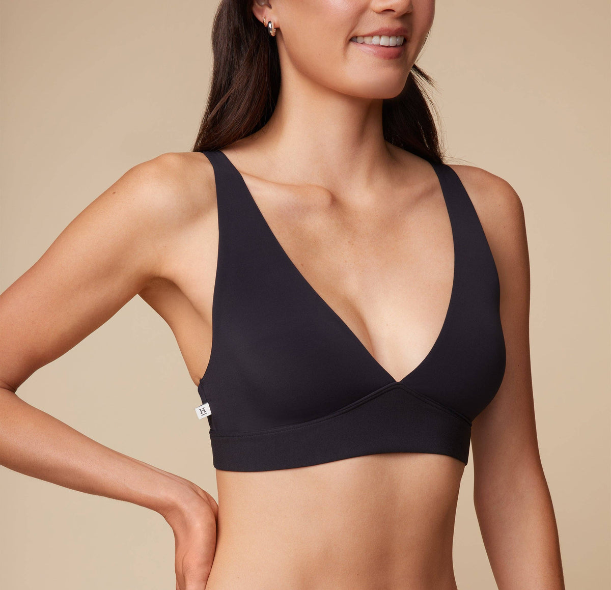 Harper Wilde Bliss Plunge Adjustable Bralette - Black