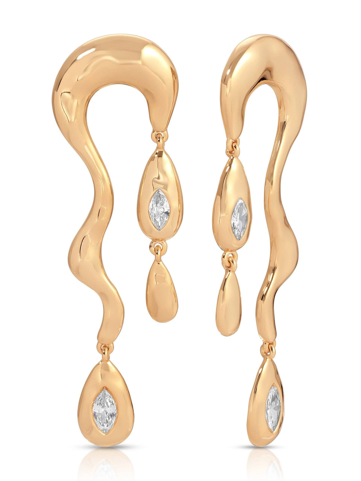 Ettika Melting Metal Dangle Earrings