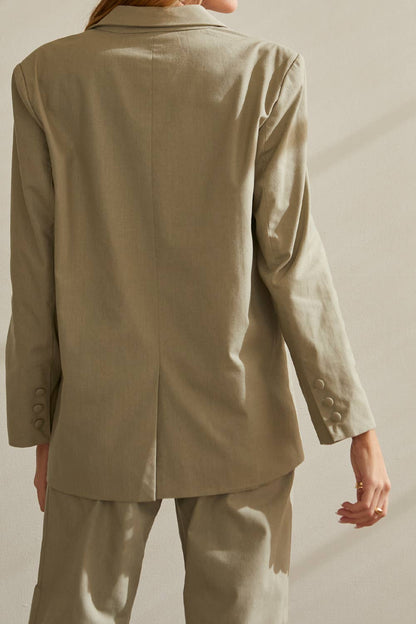 Crescent - Alayah Linen Blend Blazer & Trouser Set