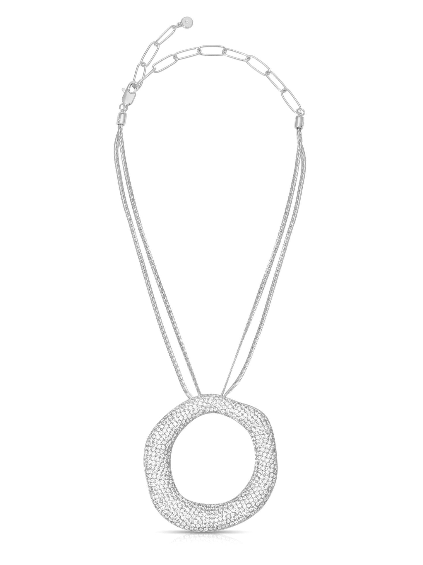 Ettika Open Circle Pavè Necklace