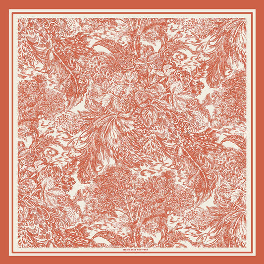 Jessie Zhao Terracotta Dream Double Sided Silk Scarf