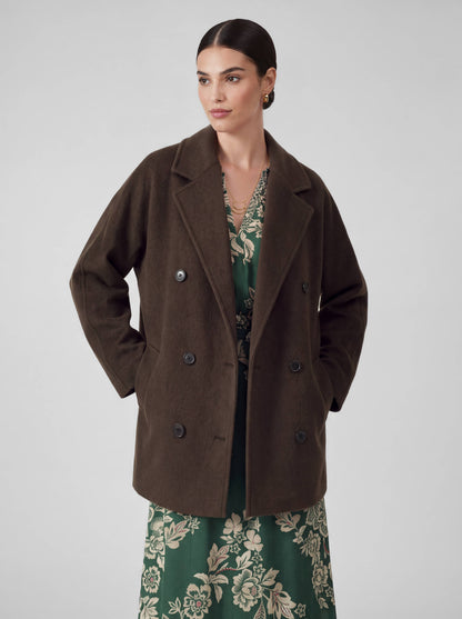 Current Air Double Breasted Wool Coat