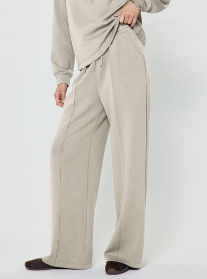 Current Air Cowl Neck Pullover Sweatshirt and Wide Leg Pants Set