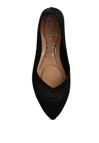London Rag Selaris Fly Knit Slip On Ballerinas