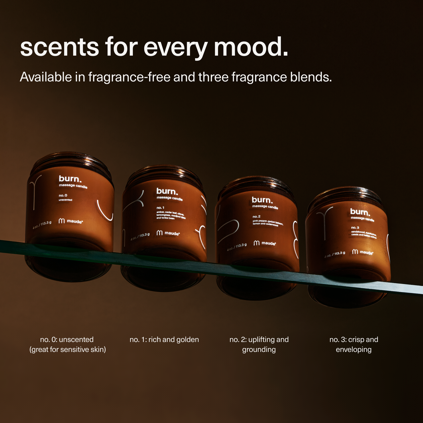 Maude Burn no. 3 - Body Massage Candle Eucalyptus and Sandalwood Scent