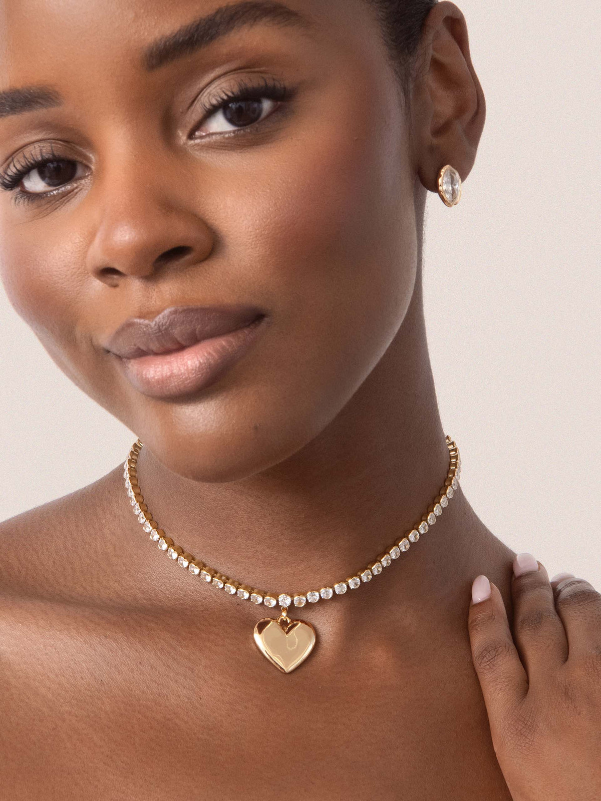 Ettika Luminous Love Tennis Necklace