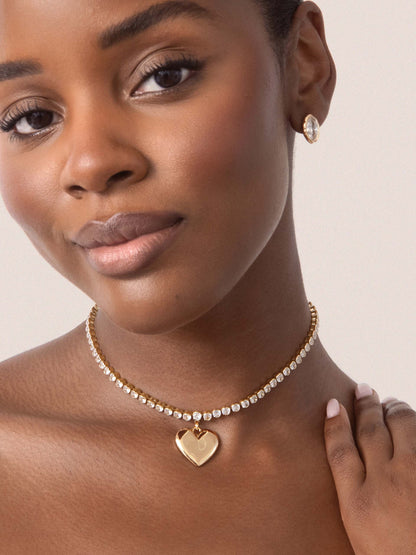 Ettika Luminous Love Tennis Necklace