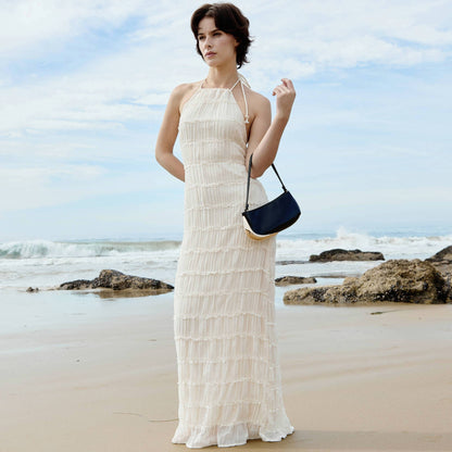 Melie Bianco Sade Ivory Recycled Vegan Leather Shoulder Bag
