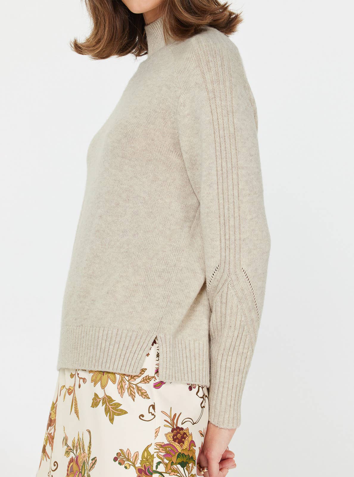 Current Air Cashmere Blend Turtleneck Sweater