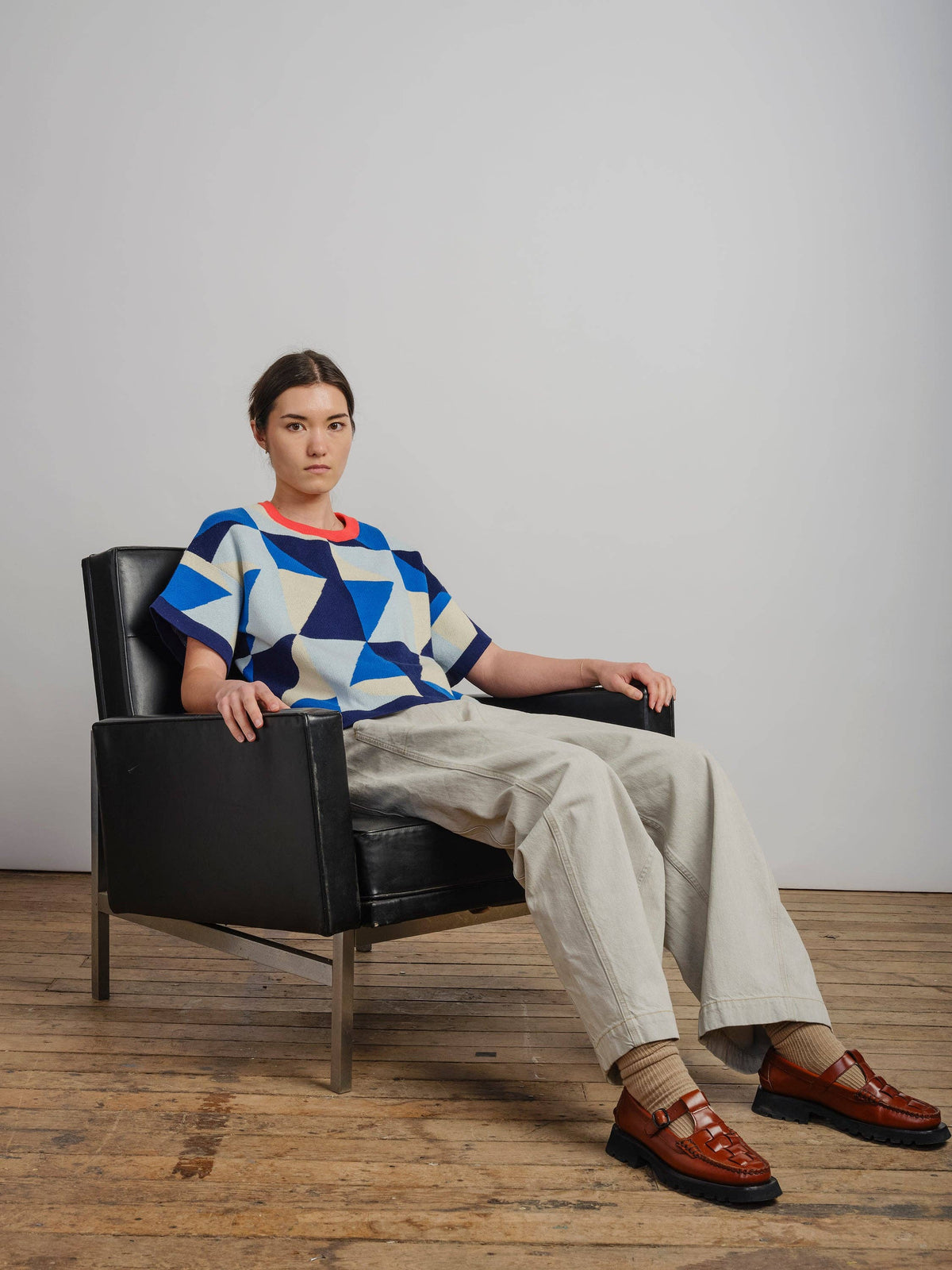 The Endery Calder Sweater Tee in the Jacaranda Palette