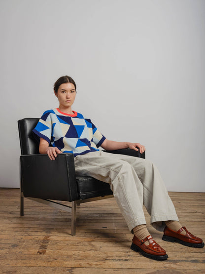 The Endery Calder Sweater Tee in the Jacaranda Palette