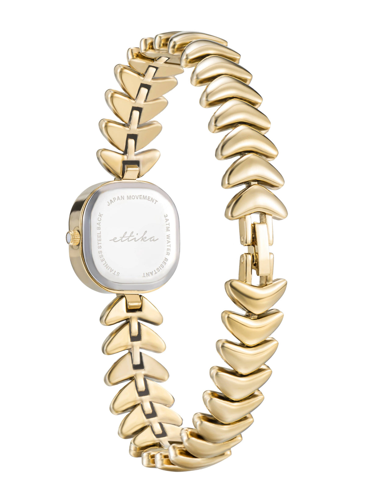 Ettika Metal Moderna Bracelet Watch in Gold