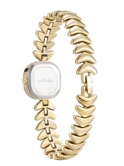 Ettika Metal Moderna Bracelet Watch in Gold