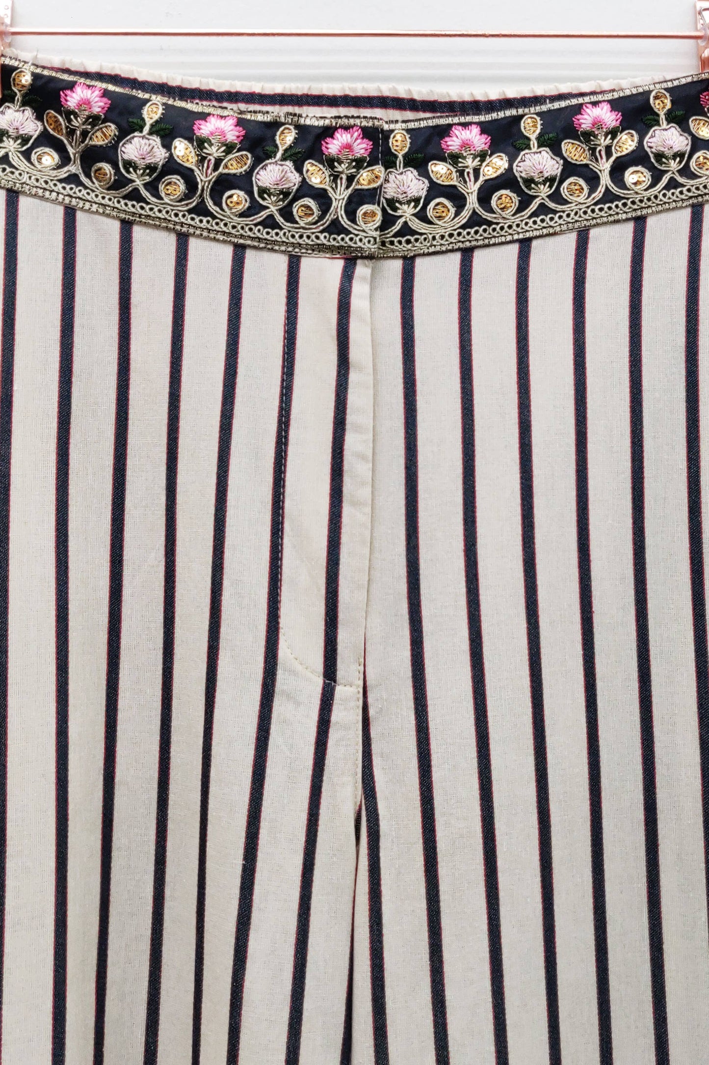 Aratta Derby Princess Stripes Blazer and Wide Leg Pants Set