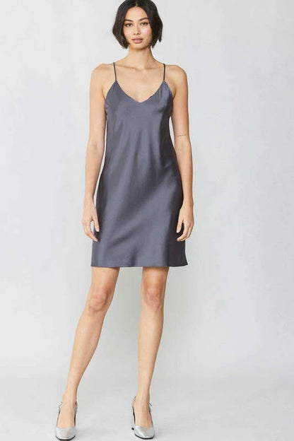 Current Air 100% Silk Slip Mini Dress
