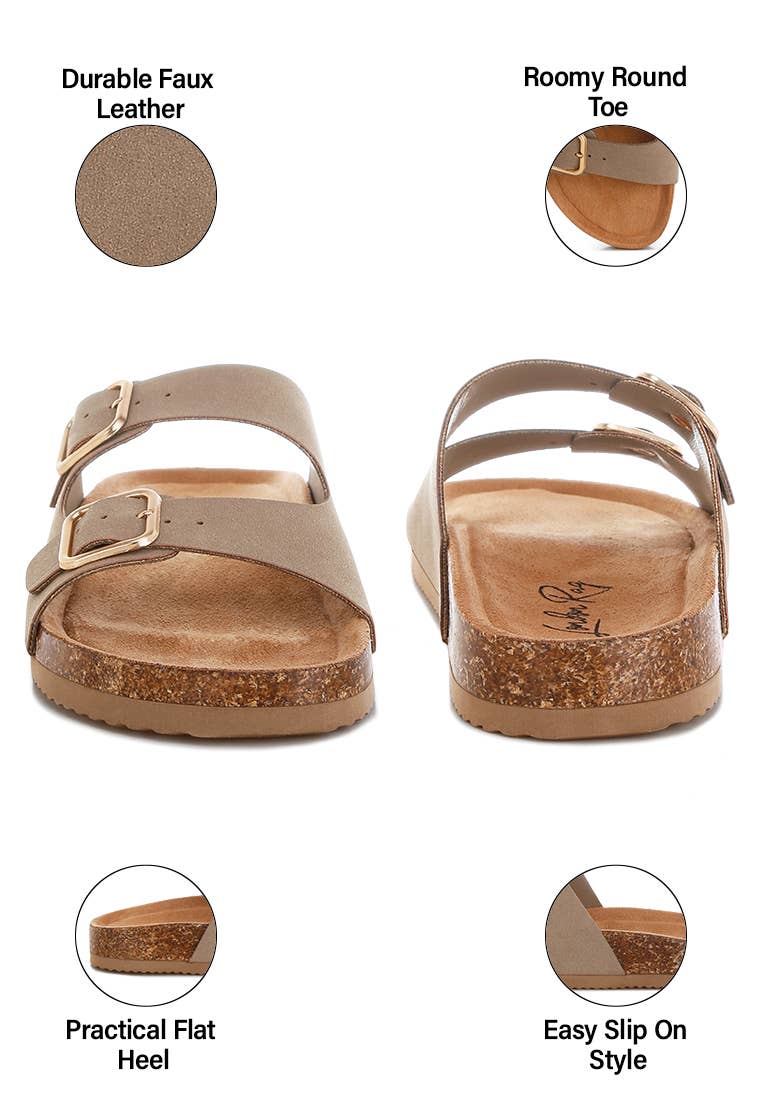 London Rag Gloriosa The Double Strap Slide Sandals