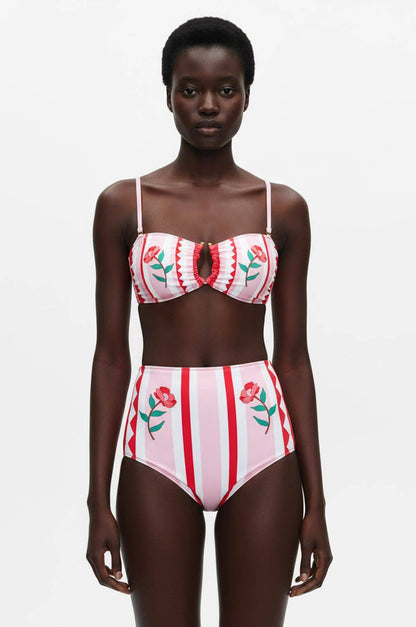 Jessie Zhao Jungle Rose Reversible Bikini Bottom