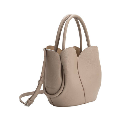 Melie Bianco Tulip Mushroom Recycled Vegan Leather Top Handle Bag