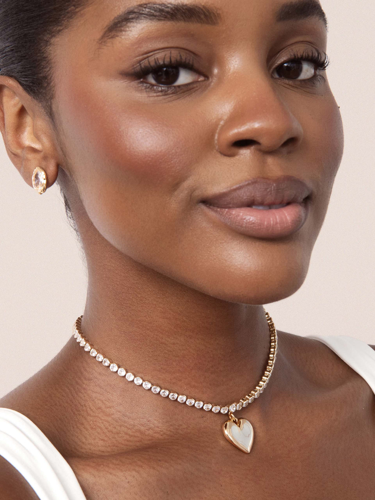Ettika Luminous Love Tennis Necklace