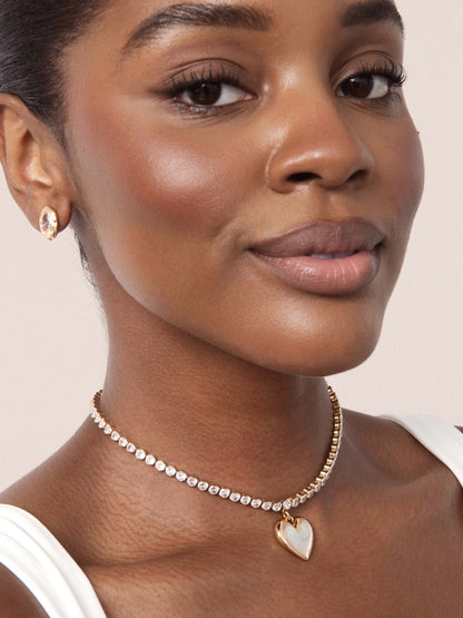 Ettika Luminous Love Tennis Necklace