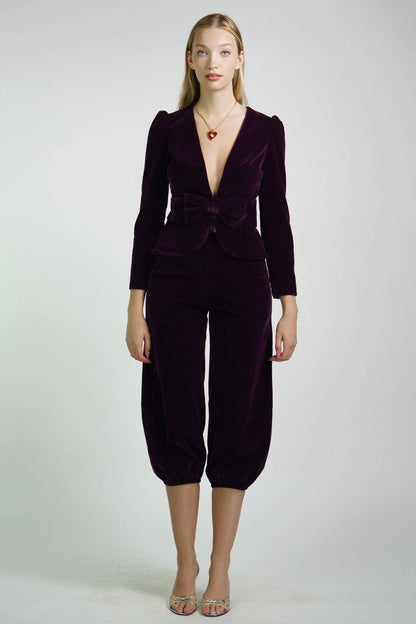 Kristinit Plum Velvet Antonina Jacket
