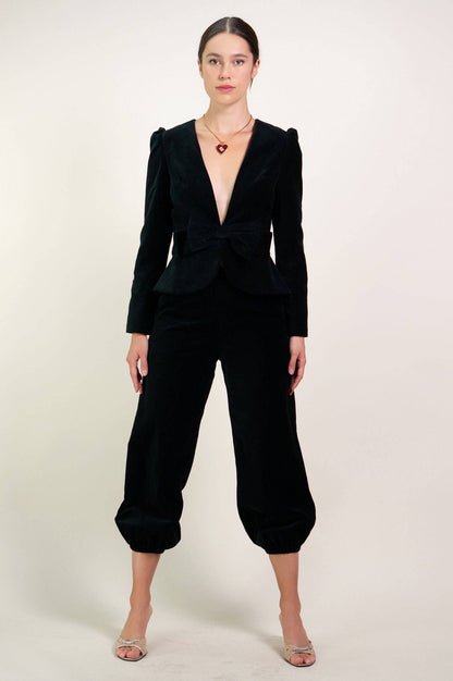 Kristinit Le Bel Age Black Velvet Pants