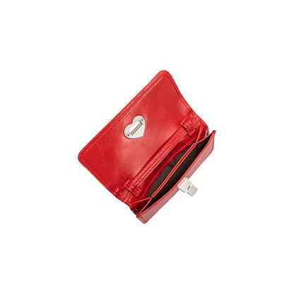 Melie Bianco Hart Red Vegan Leather Card Holder