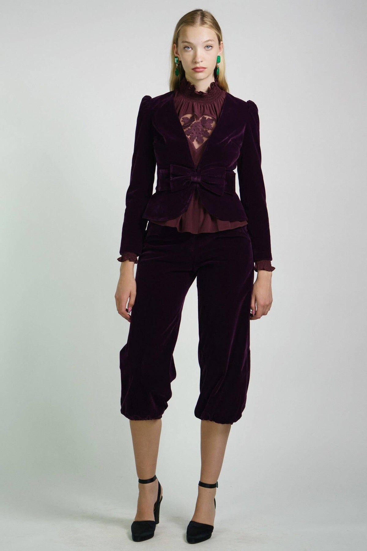Kristinit Plum Velvet Antonina Jacket