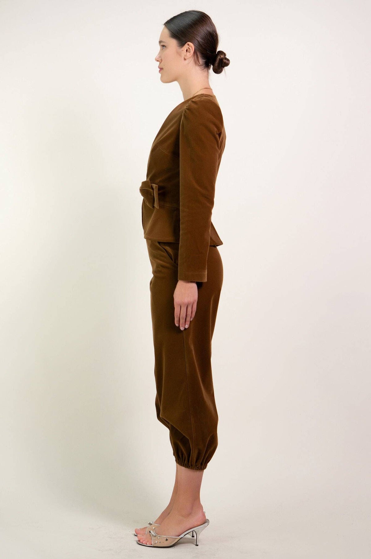 Kristinit Antonina Brown Velvet Jacket